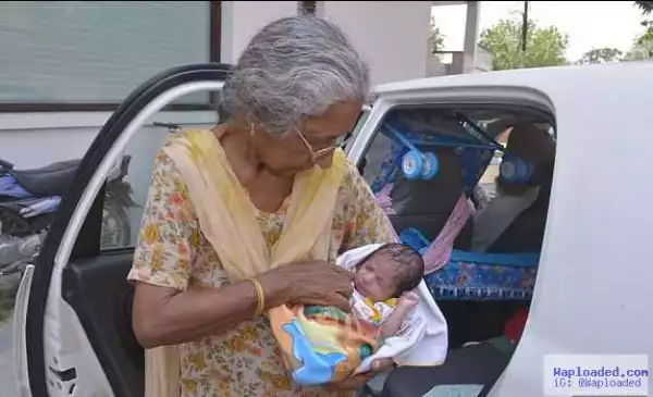 New photos of the 70-yr-old Indian woman that gave birth